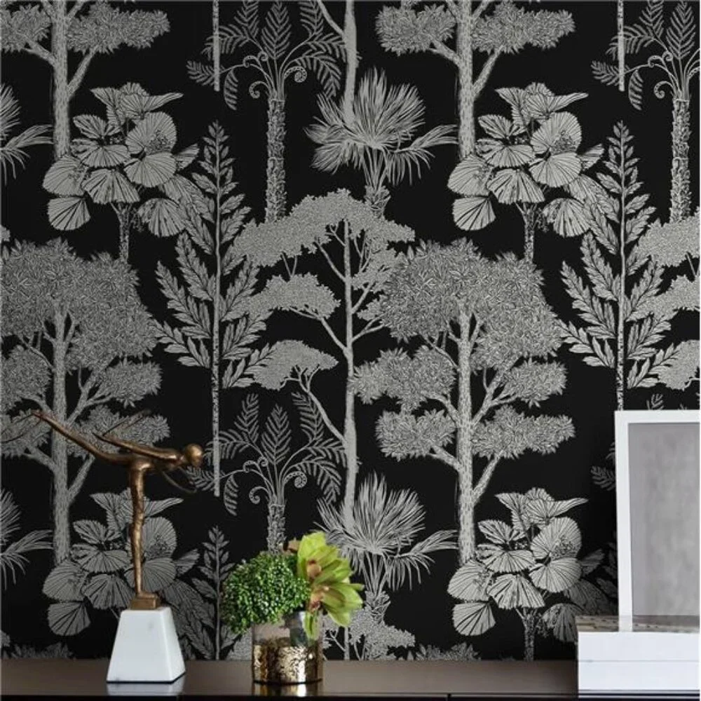 Peel and Stick Wallpaper Black Forest Contact Paper, 17.3